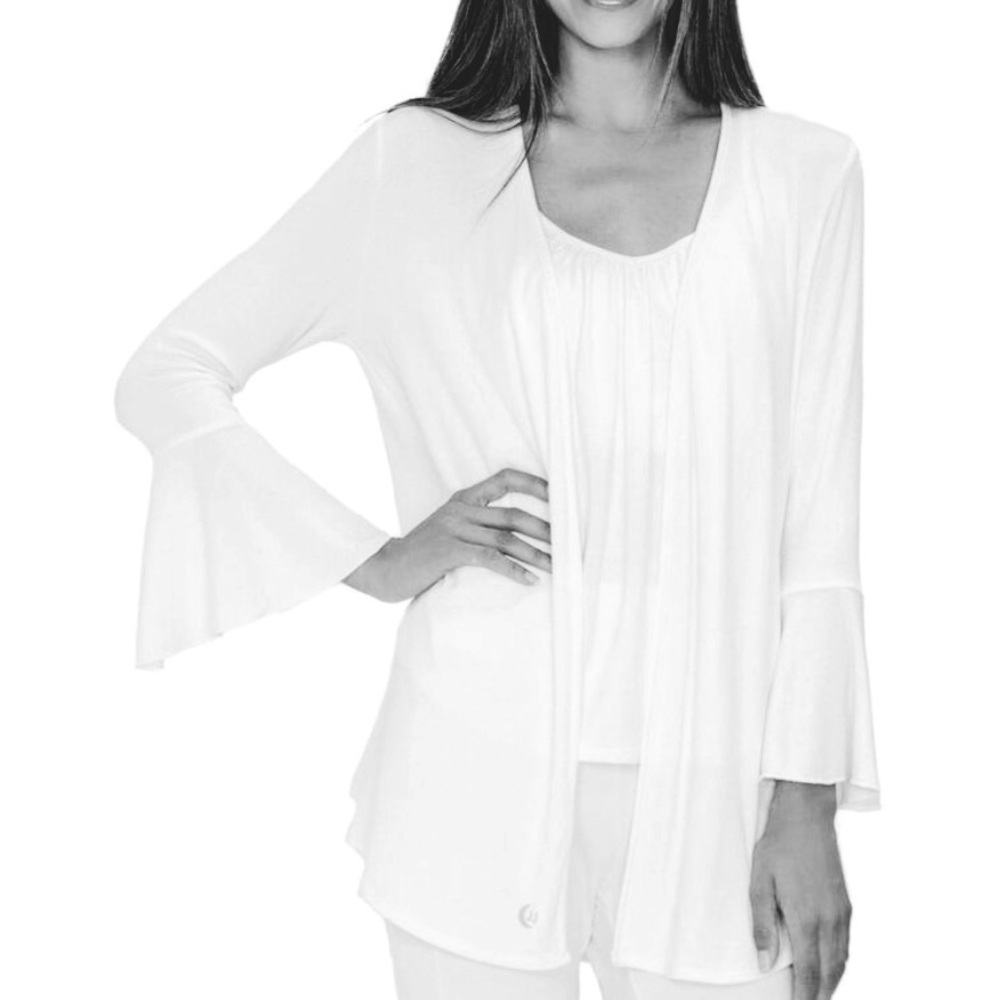 JJ Winks Ribbed Belle Cardigan Robe